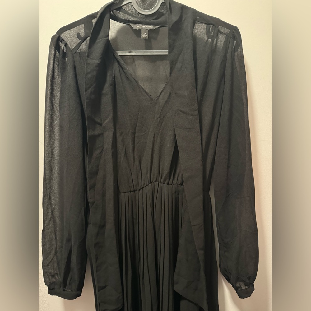 Banana republic midi black dress, like new